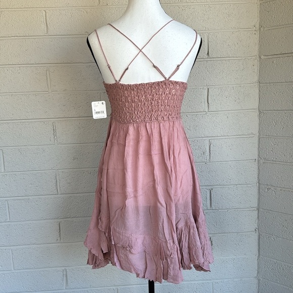 NWT Free People Adella Slip Dress in Rose - Picture 7 of 13